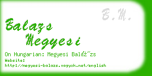 balazs megyesi business card